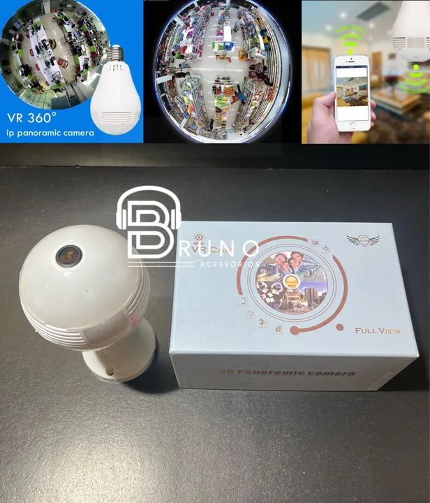 Câmera de Segurança 360° IP Panorâmica