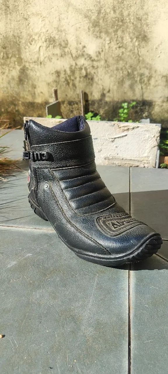 Atron Shoes Bota Motociclista Em Couro Bota Motociclista Atron