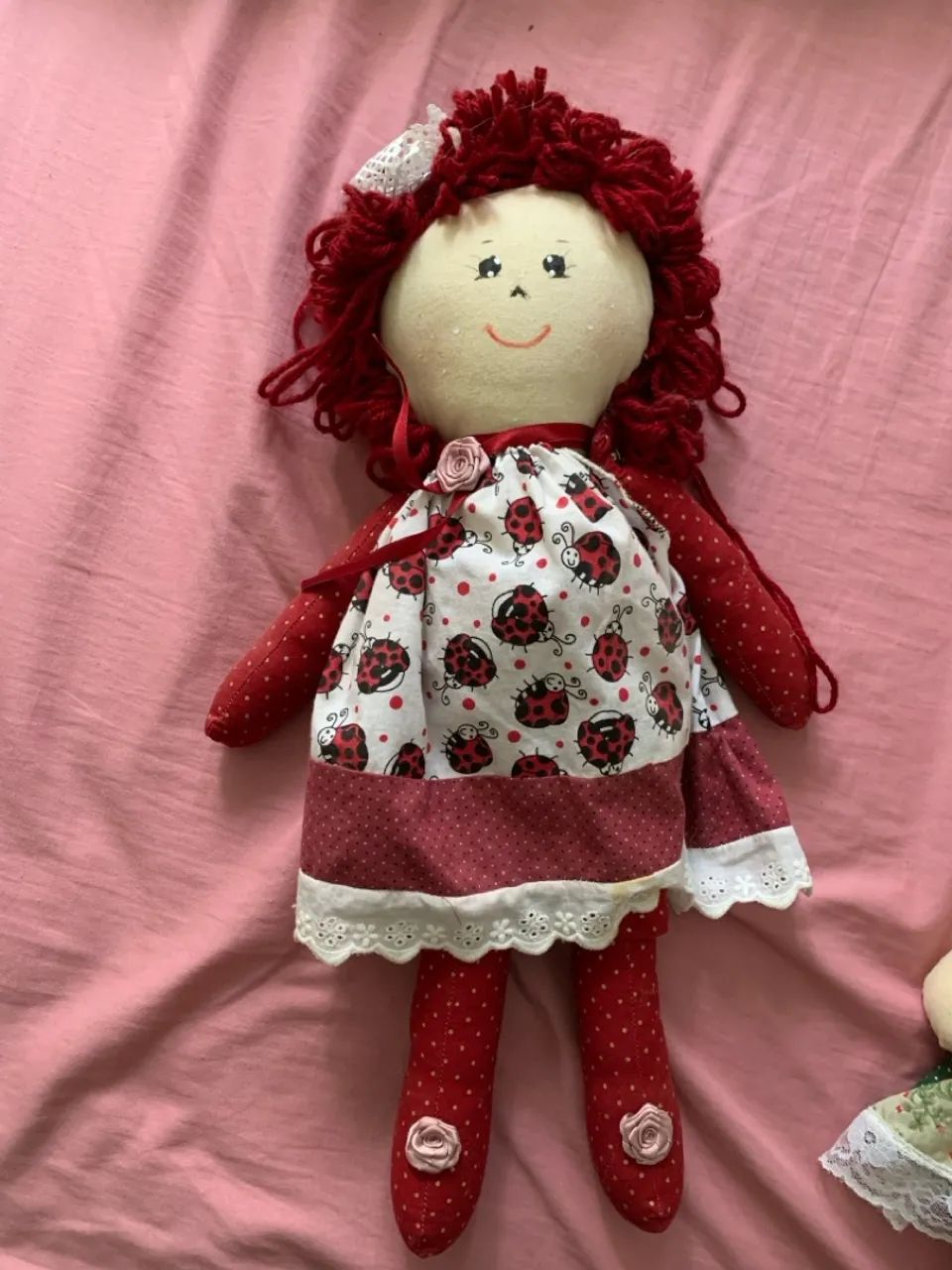 Lote bonecas de pano + urso mamãe/bebê - Foto 2