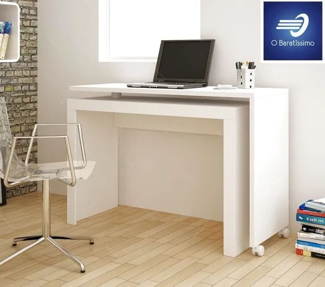 Mesa Office para Computador com Tampo Giratório 360° 64962148597762122