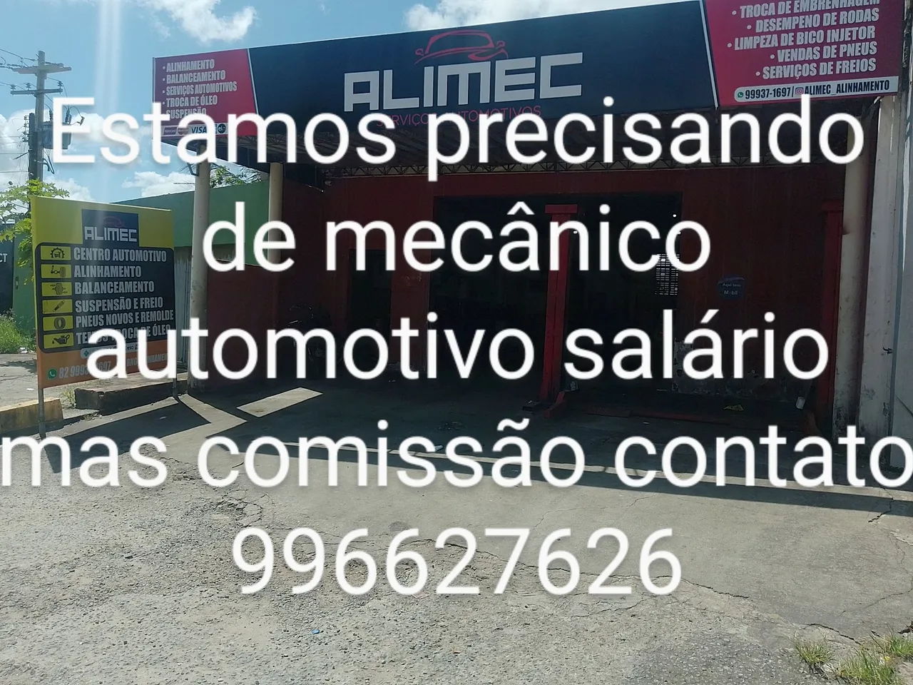 Precisando de mecânico automotivo, salário e comissão