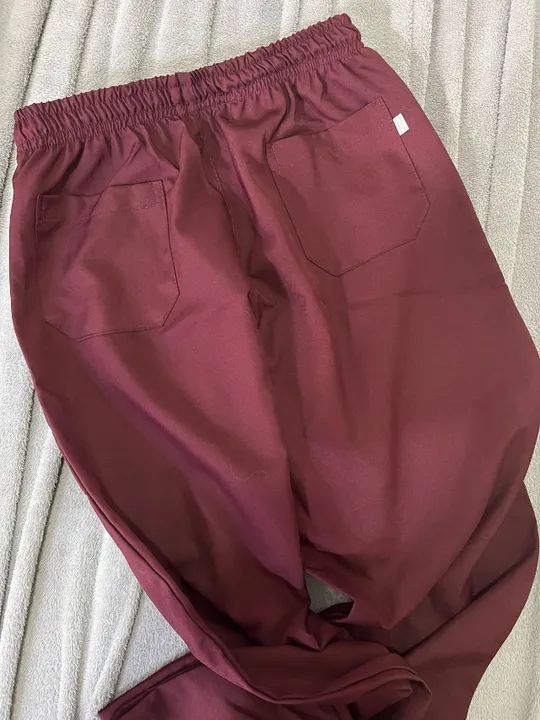 Pijama Cirúrgico TAM P - Cor Marsala - Foto 4