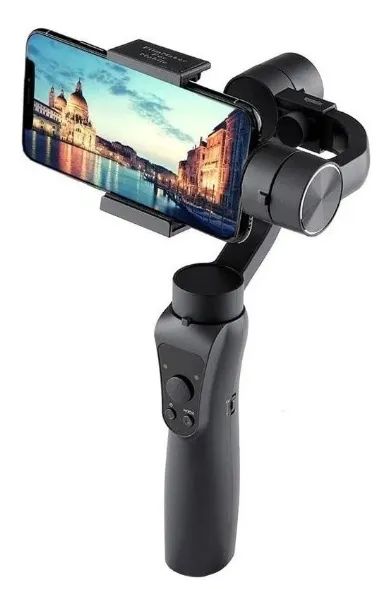 Estabilizador Gimbal S5 3 Eixos Para Celular Smartphone Preto - Foto 4