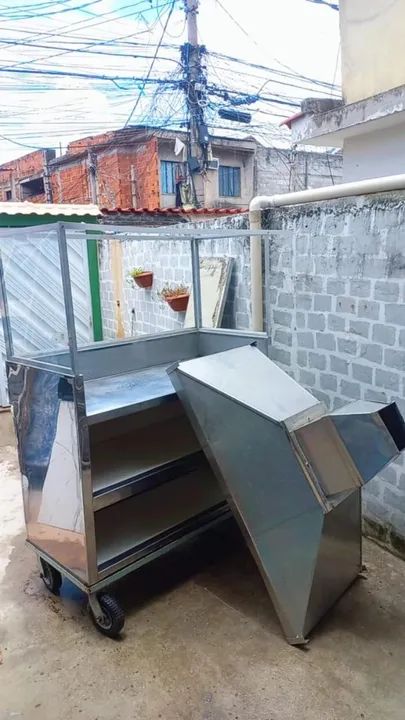 Carrinho de Lanches - Aço Inox - Novo! - Foto 4