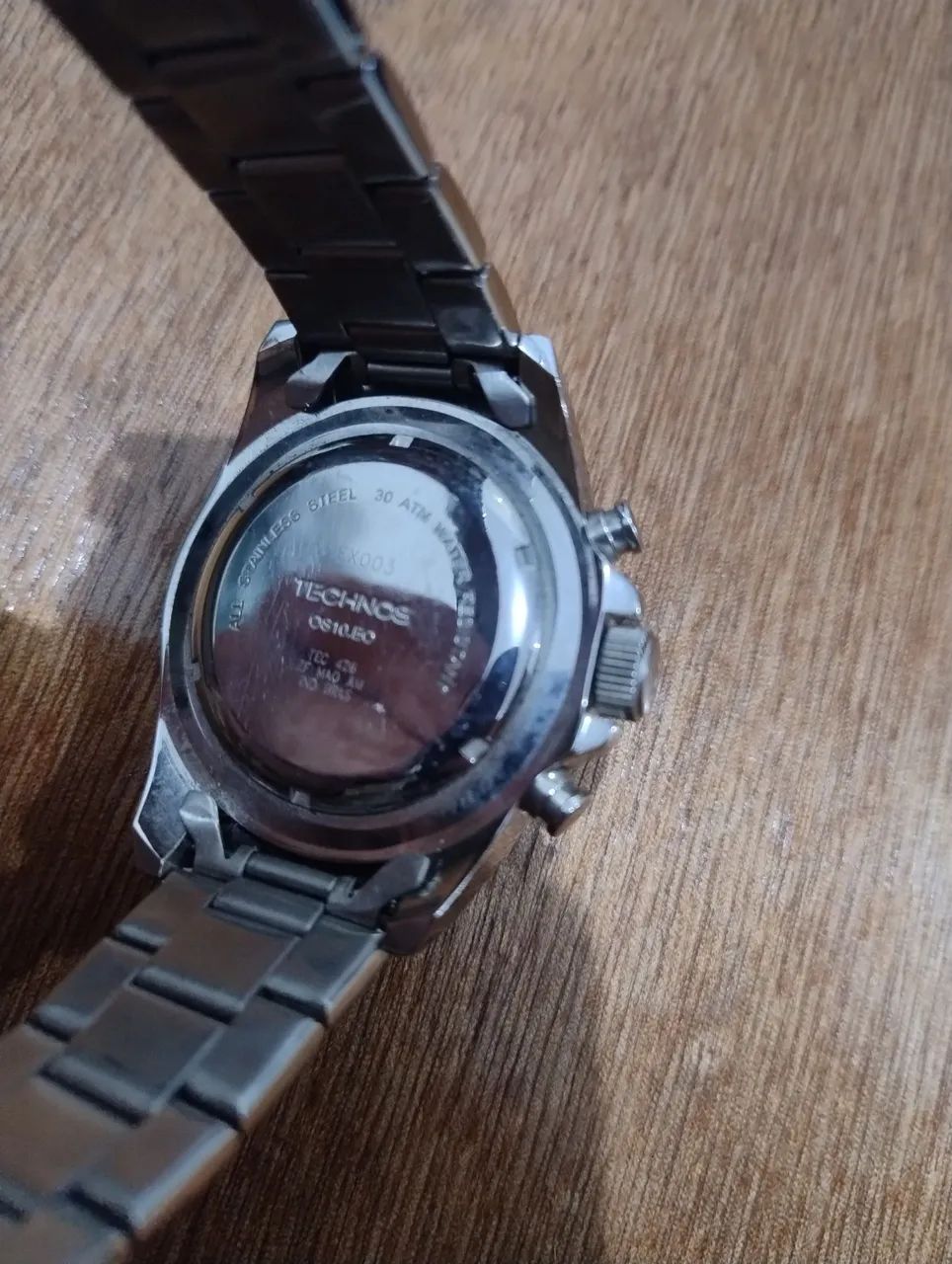Relogio Masculino Technos Grande Prata Preto e Cinza - Foto 2