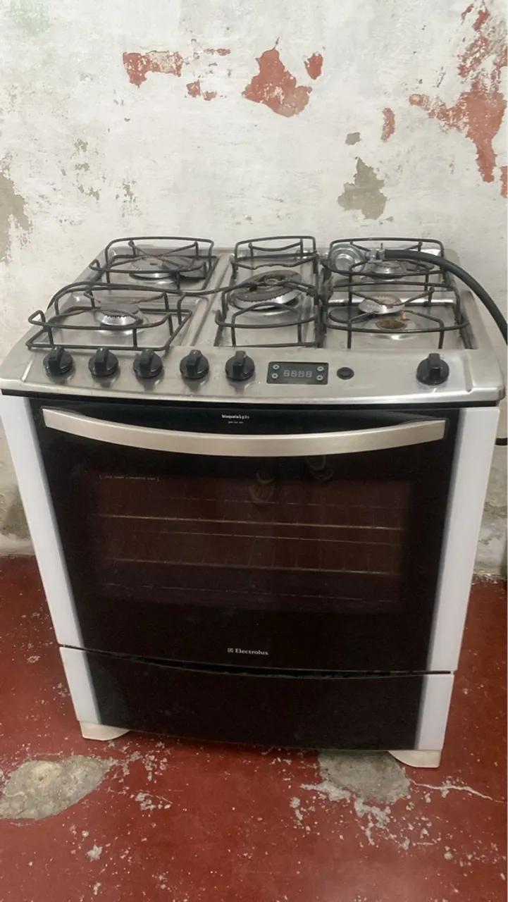 Fogão Electrolux 6 bocas funcionando tudo