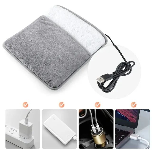 Almofada Aquecedor de Pés Elétrica Térmica USB  - Foto 4