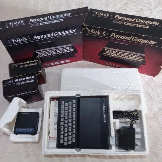 Clássico Timex Sinclair 1000 + Sinclair 1016 16K RAM Module com Caixas  - Foto 3