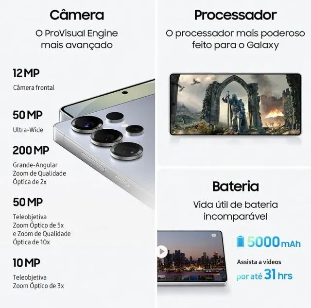 Samsung Galaxy S25 Ultra 5g, 256gb, 12gb, Câmera Quadrupla - Titânio Preto - Foto 5