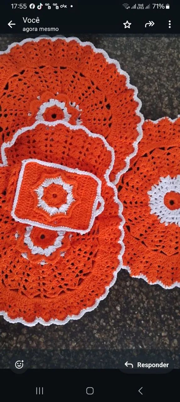 Conjunto completo de tapetes p banheiro. 