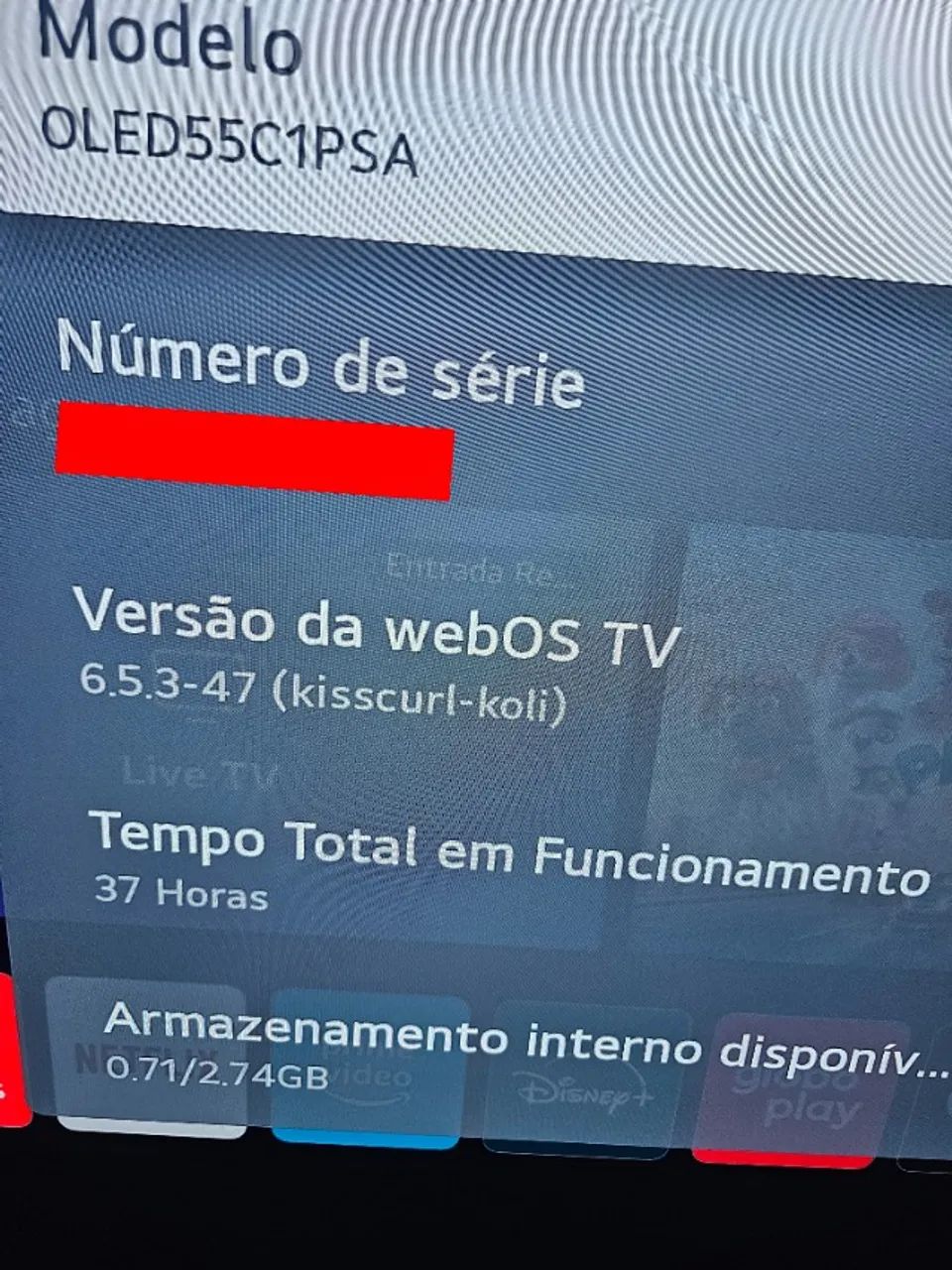 TV LG OLED C1 55 Polegadas (37 horas de uso) - Foto 2