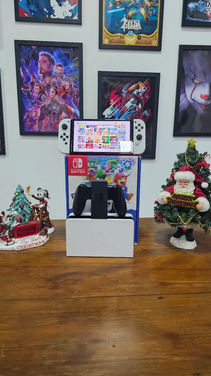 Última peça Switch Oled Destravado com 512 GB lotado de jogos  - Foto 3