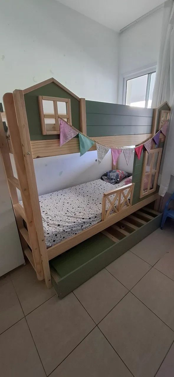 Treliche Infaltil Garden com Proteção Total + 2 colchões - Casa Tema - Foto 2