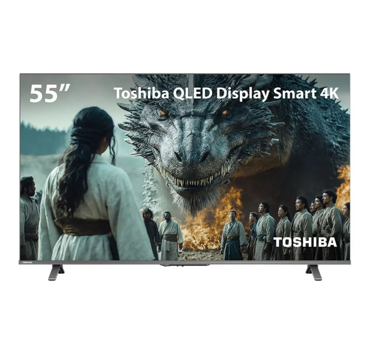 SO HOJE Smart TV QLED 55 4K Toshiba Google TV NA CAIXA, NUNCA USADA!