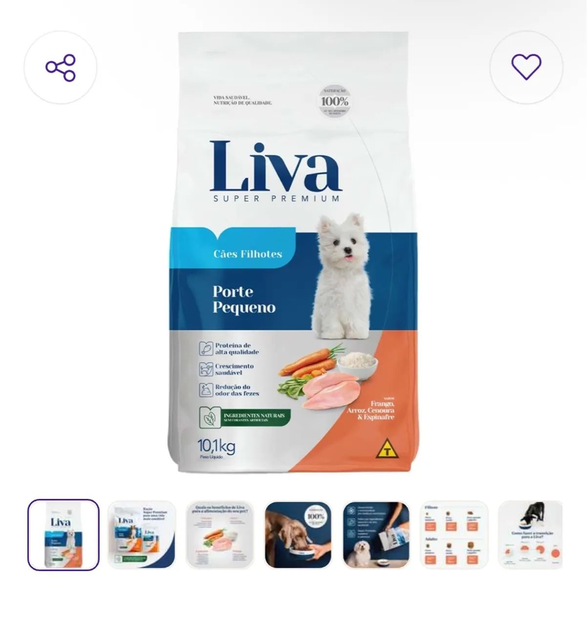 Ração Liva Super Premium para Cães Filhotes Porte Pequeno - Foto 2
