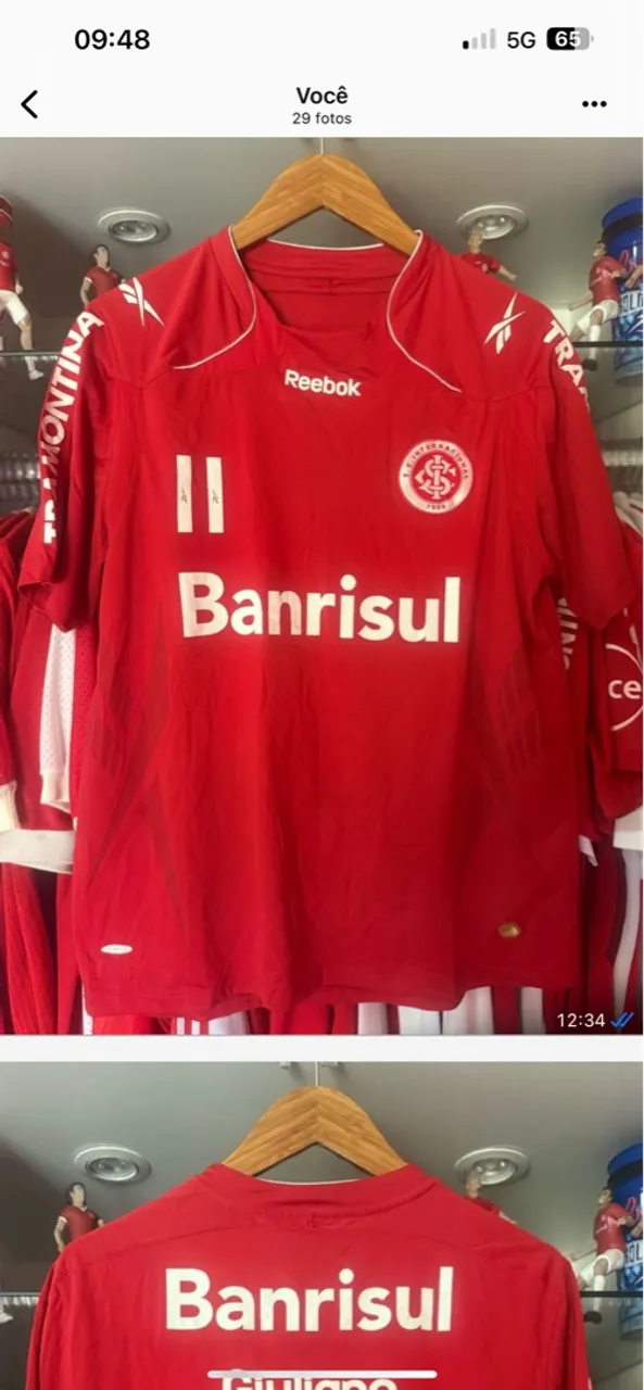 Camisa Internacional Reebok 2010 - Libertadores de Jogo - Giuliano