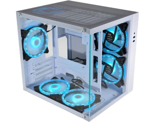 Gabinete Gamer K-Mex CG-W2SB, Mid Tower, mATX, Lateral e Frente em Vidro Temperado, Branco - Foto 4