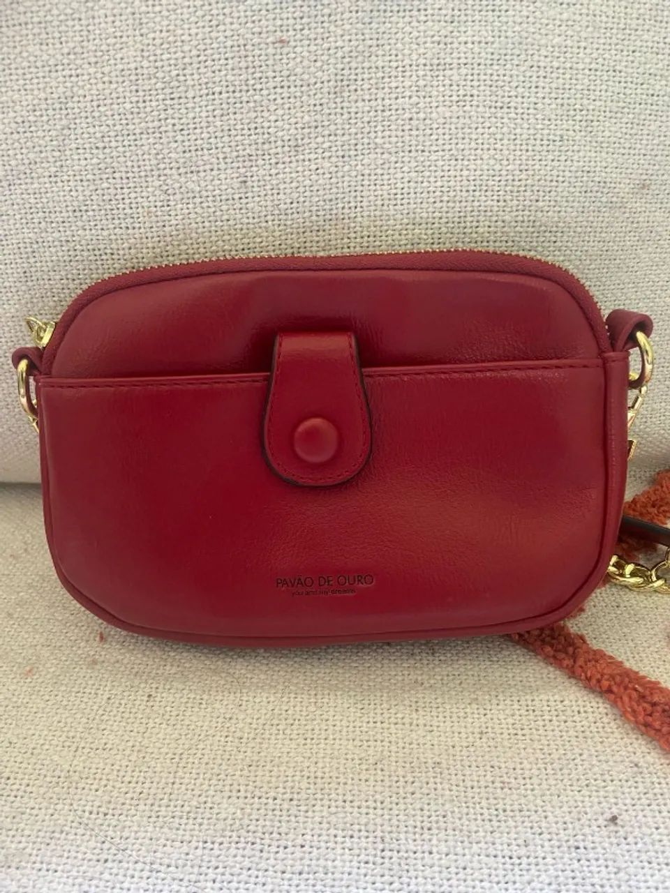 BOLSA COURO PAVAO DE OURO - Foto 2