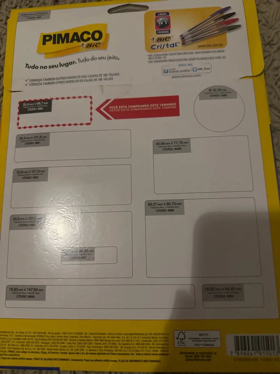 Dois pacts de Etiquetas Pimaco Inkjet + Laser - 6080 - Foto 2
