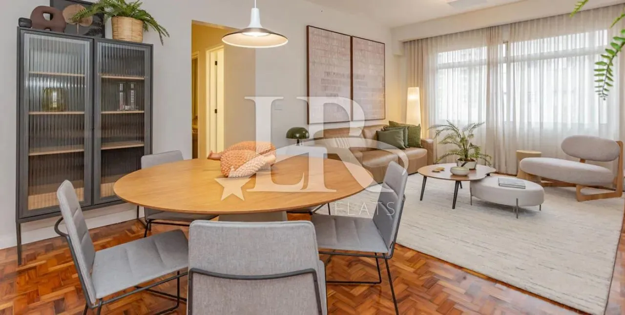 LR Flats - Apartamento de três quartos na Santa Cecília, pronto para alugar.