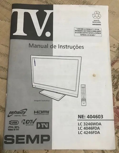 TV Semp 32 pol com controle remoto - Foto 2