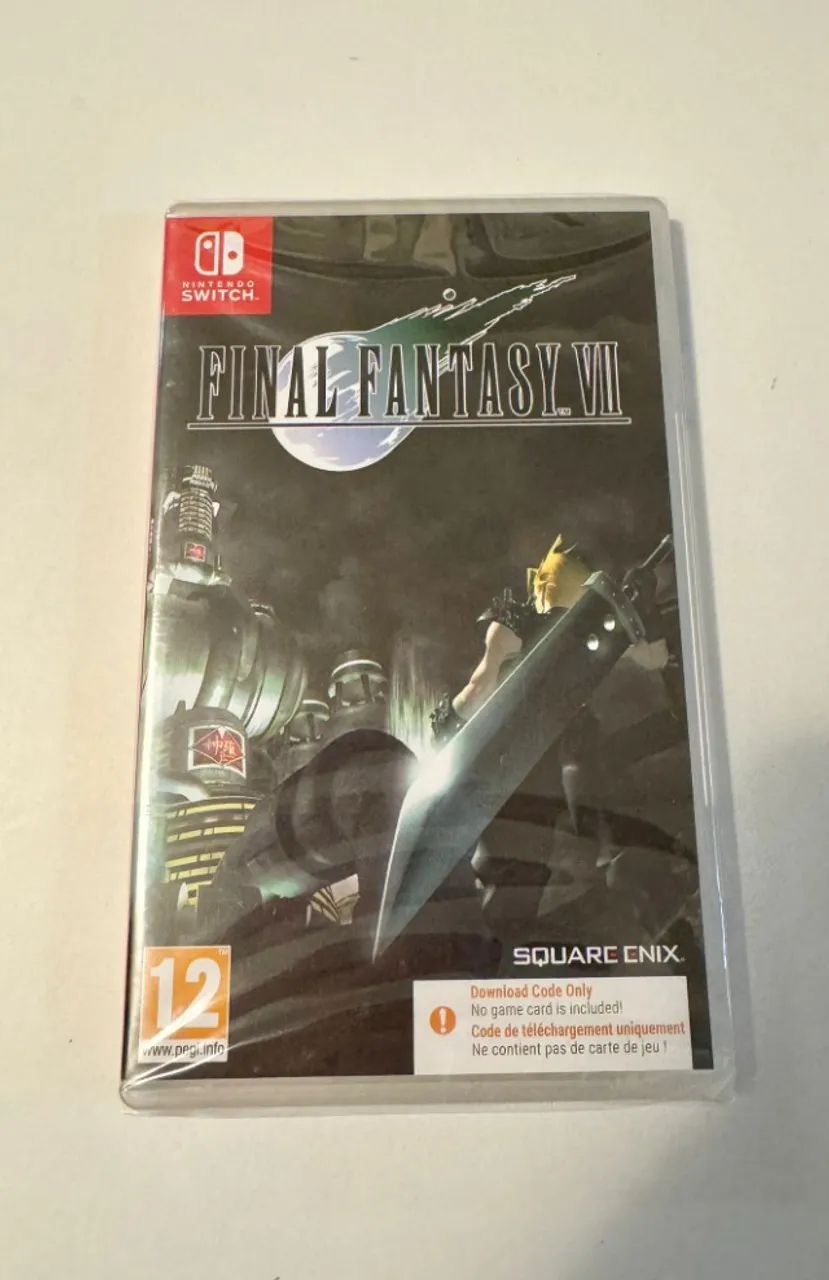 Jogo Final Fantasy VII Switch Mídia Física CODE IN BOX Versão Europeia Lacrado