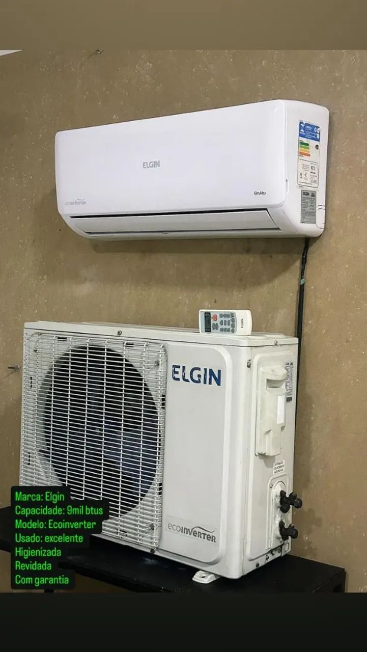 Arcondicionado inverter elgin 9btus já com instalação incluso e Garantia 