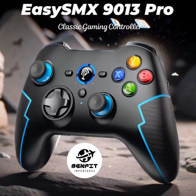 Controle Gamepad sem fio Easysmx 9013 Pro para PC, Switch e Android Cor Preto