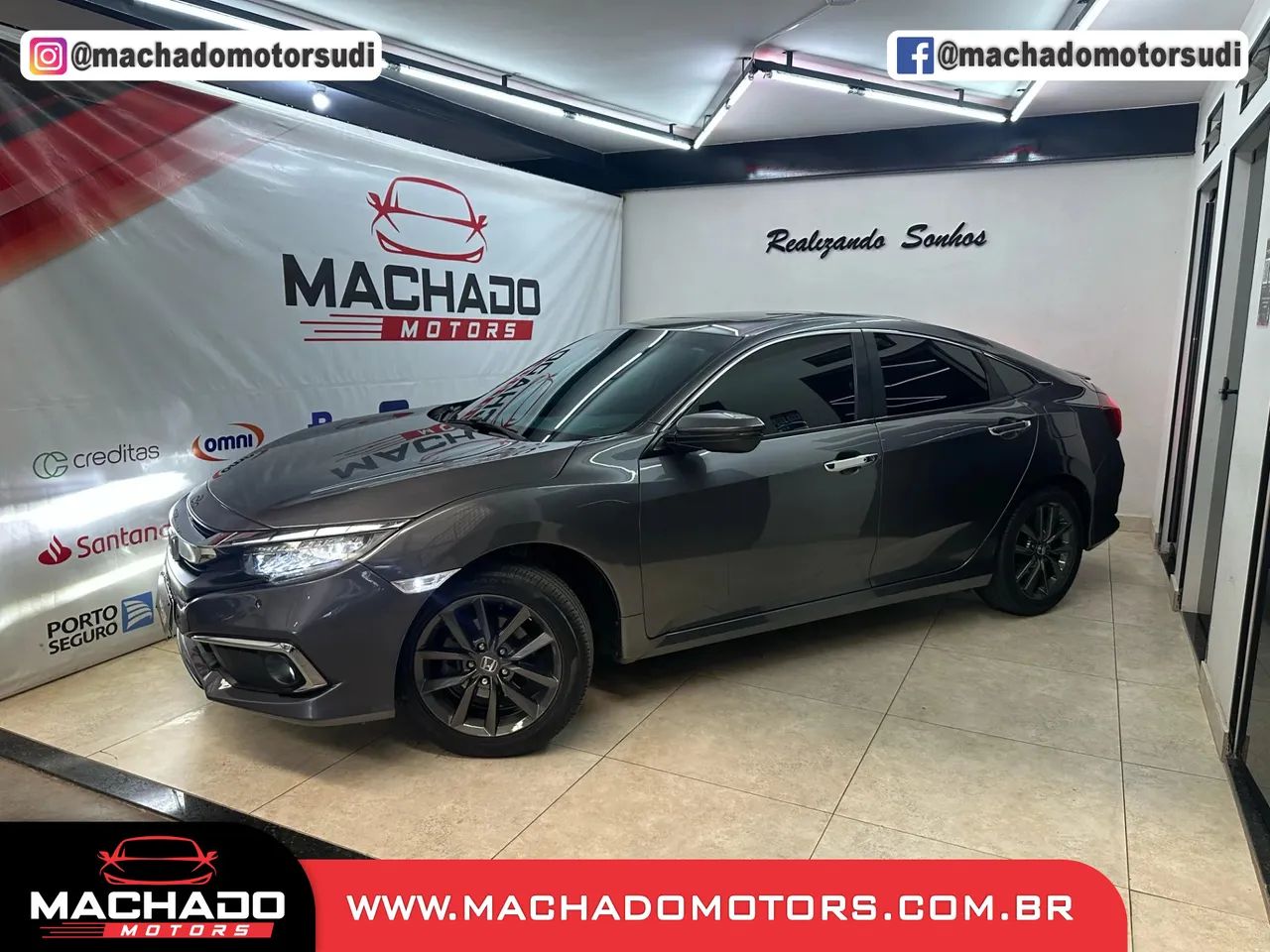 HONDA CIVIC 1.5 16V TURBO GASOLINA TOURING 4P CVT CINZA 2019