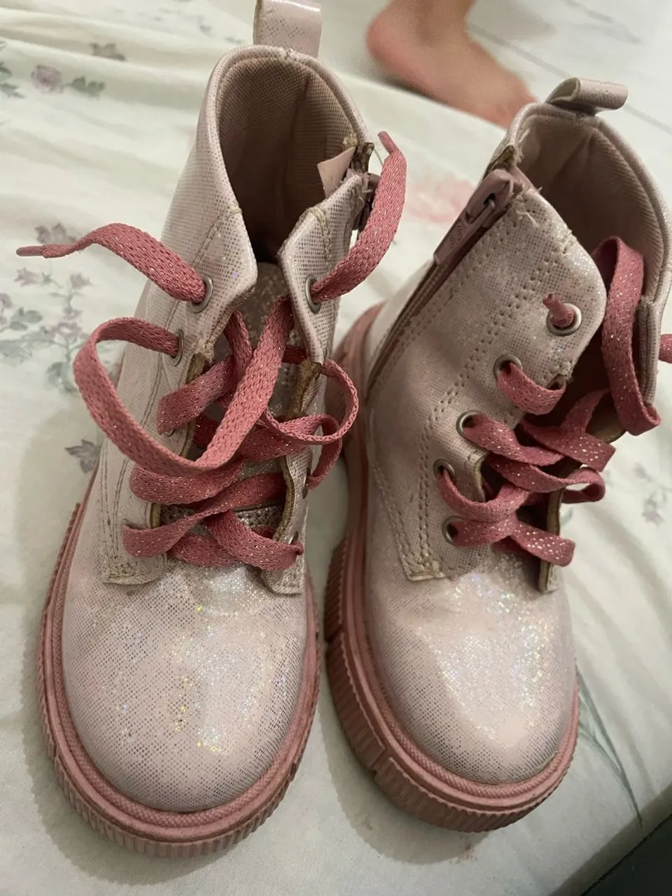 Botas Rosa Glitter Infantil
