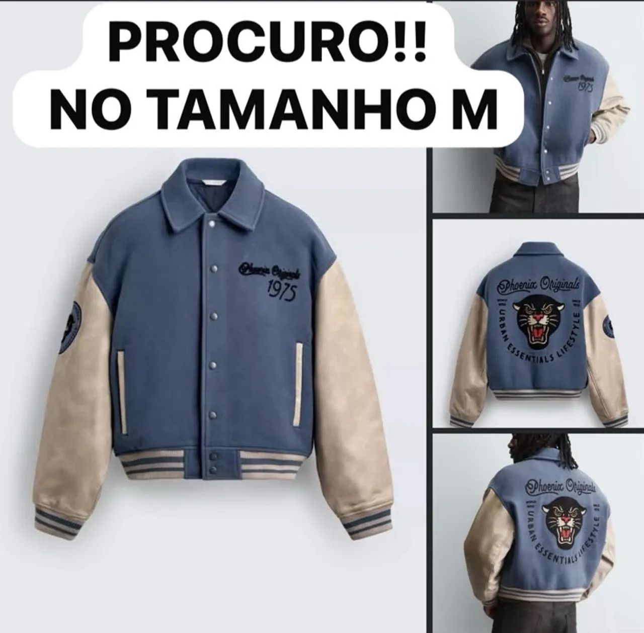 Jaqueta bomber masculina Zara 