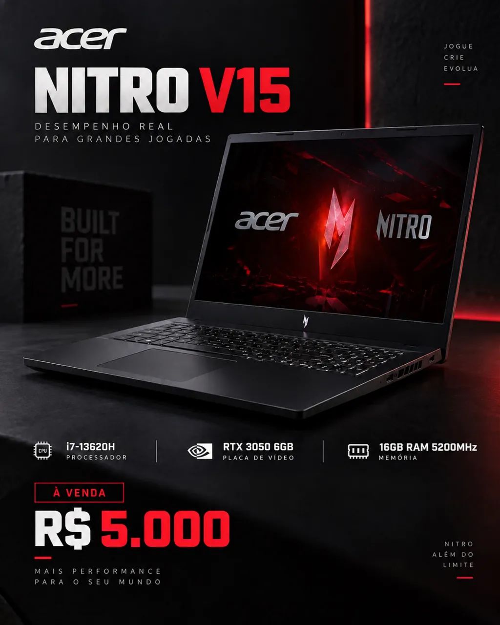 Notebook Gamer NitroV15