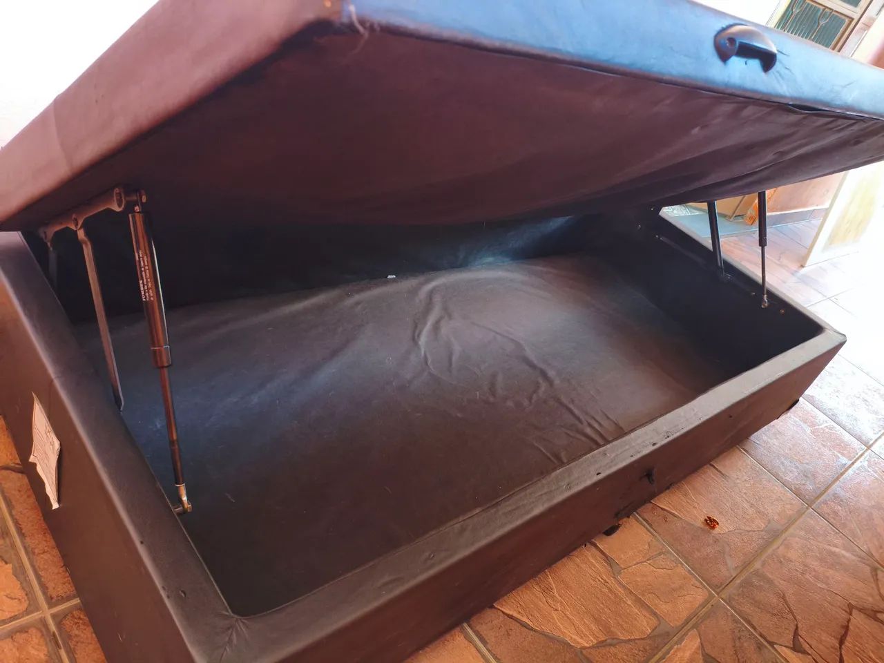 Cama box baú solteiro seminona preta - Foto 2
