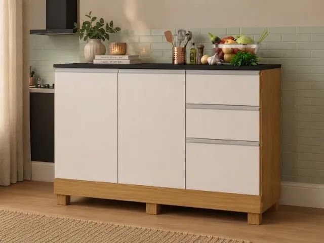 Armário de cozinha balcão com tampo