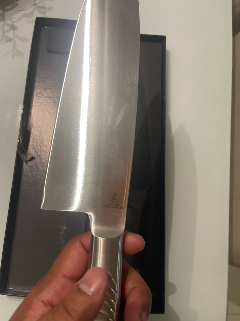 Faca Tramontina alemã sushi aço inox nova  modelo deba 8 - Foto 4