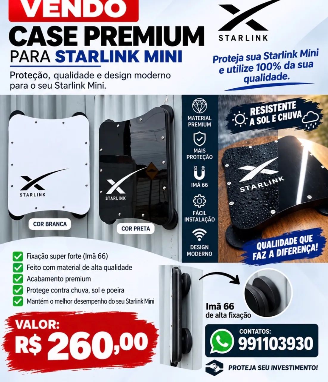 Vendo case de teto para Starlink 