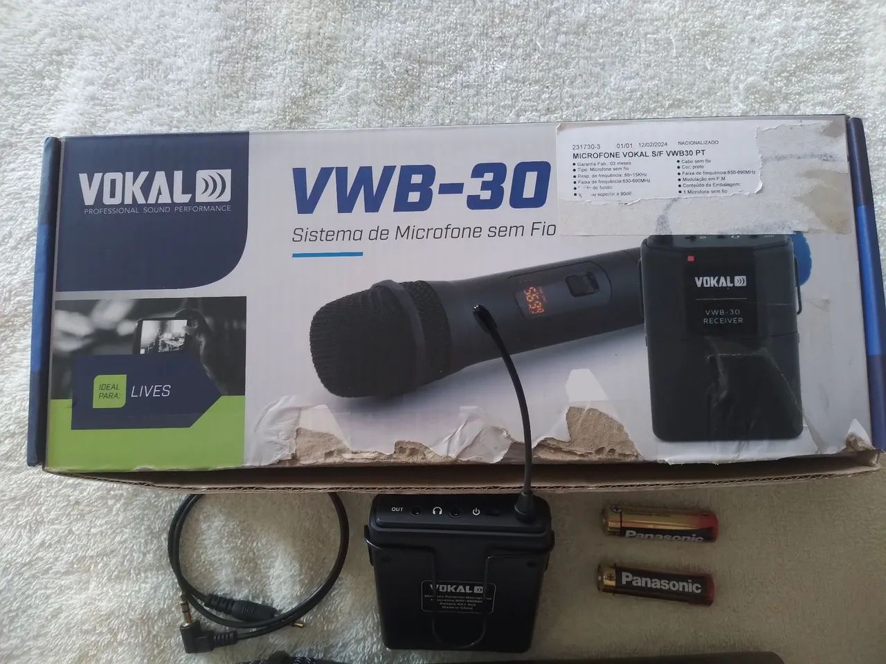 MICROFONE SEM FIO VOKAL VWB-30  - Foto 2