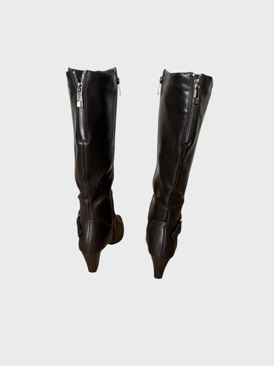 Bota de couro marrom mooncity - Foto 2