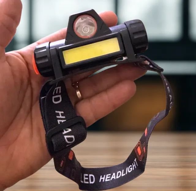 Lanterna de Cabeça Led Recarregável Usb Magnética