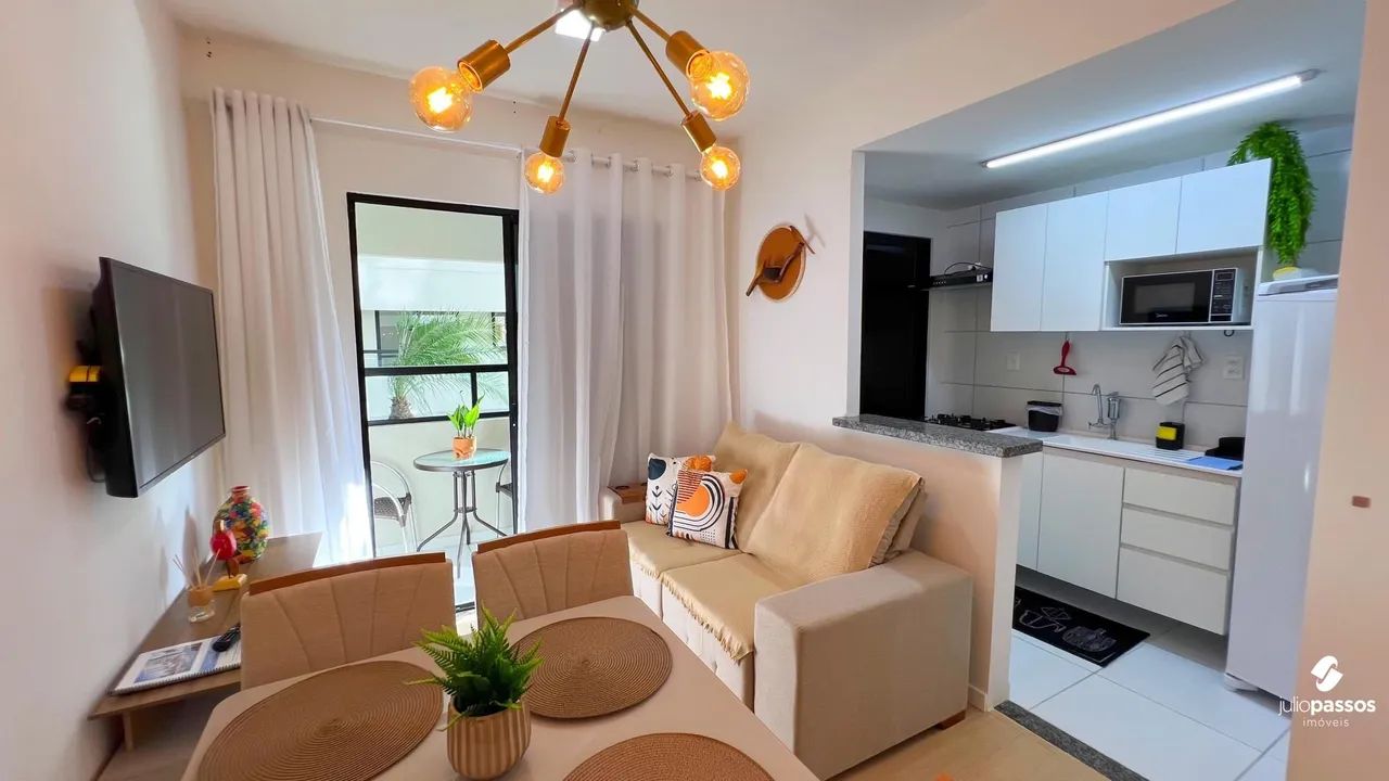 Apartamento mobiliado 2 Quartos com Suíte no Condomínio Vista Aruana | Varanda + - Foto 3