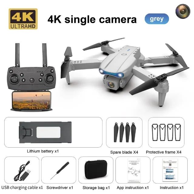 Drone Dli E99 Dobrável Dual Câmera 4k - 1 Bateria - Foto 2