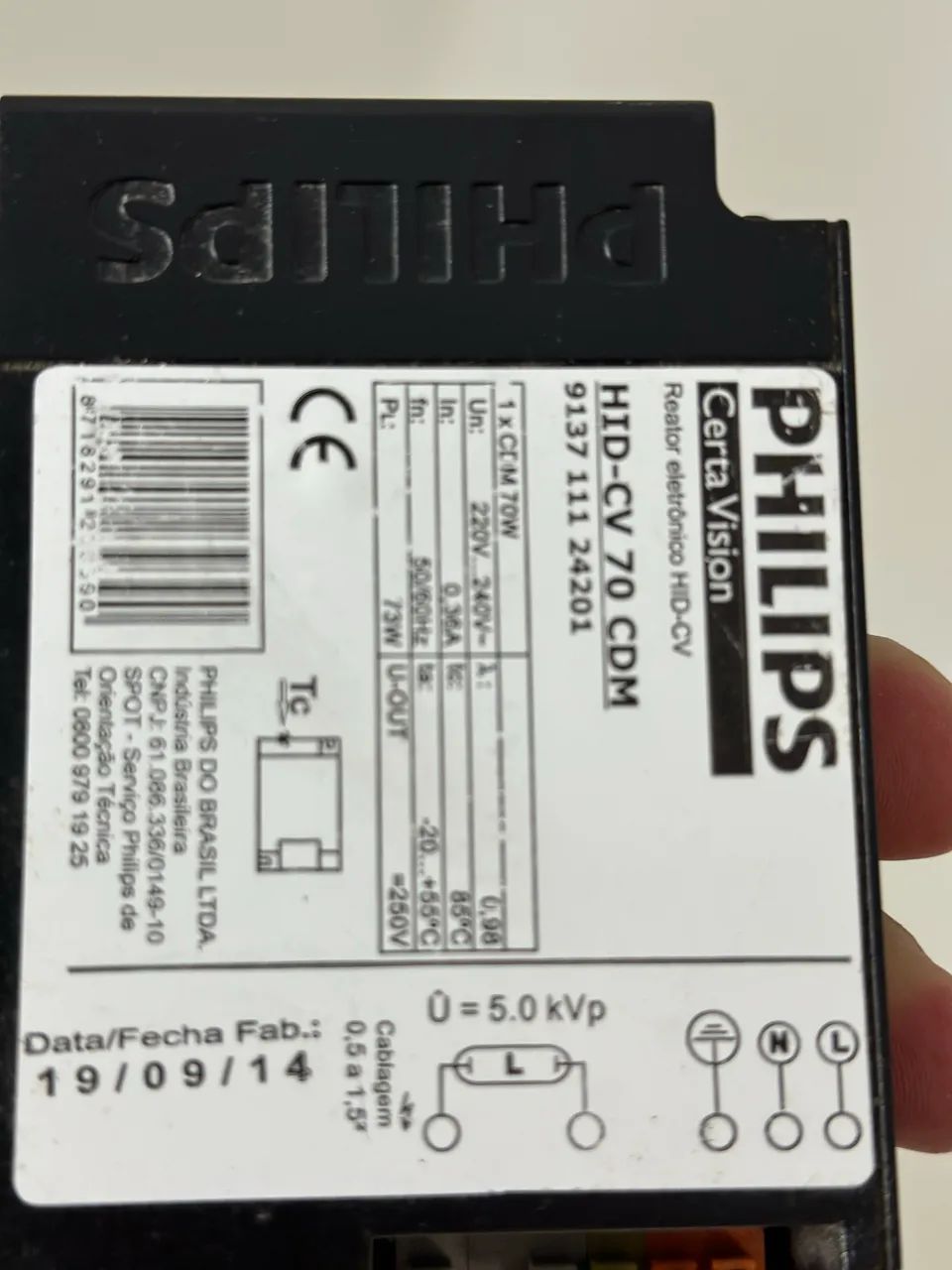 reator eletrônico Philips HID-CV 70 CDM - Foto 4