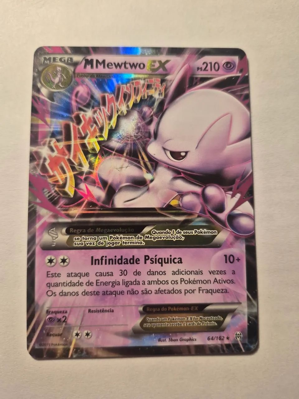 M Mewtwo-EX 64/162 Holo NM(ano 2016)