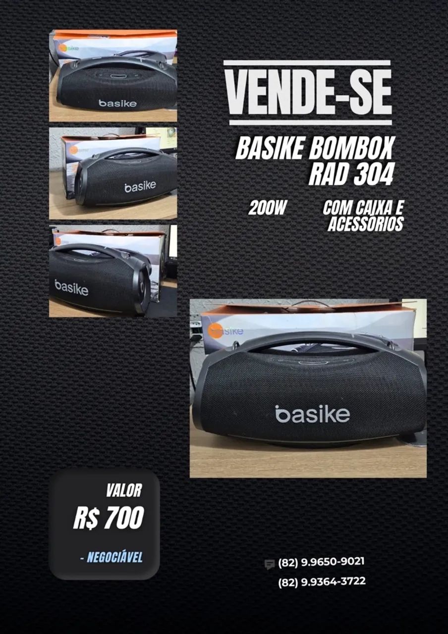 Vende-se Basike bombox rad 304 - 200W