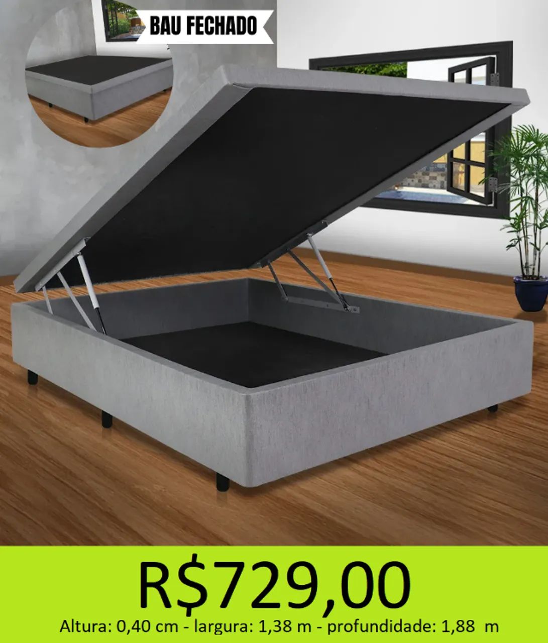 Base baú ultra reforçada - A combinação entre elegancia e praticidade  - Foto 3