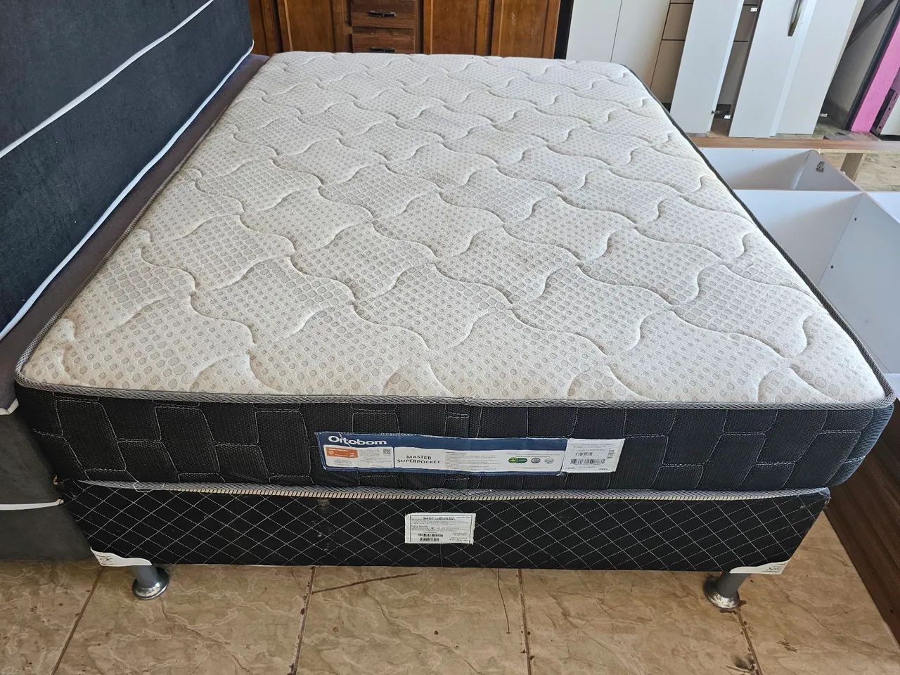 Cama box molas ensacada usada  - Foto 5