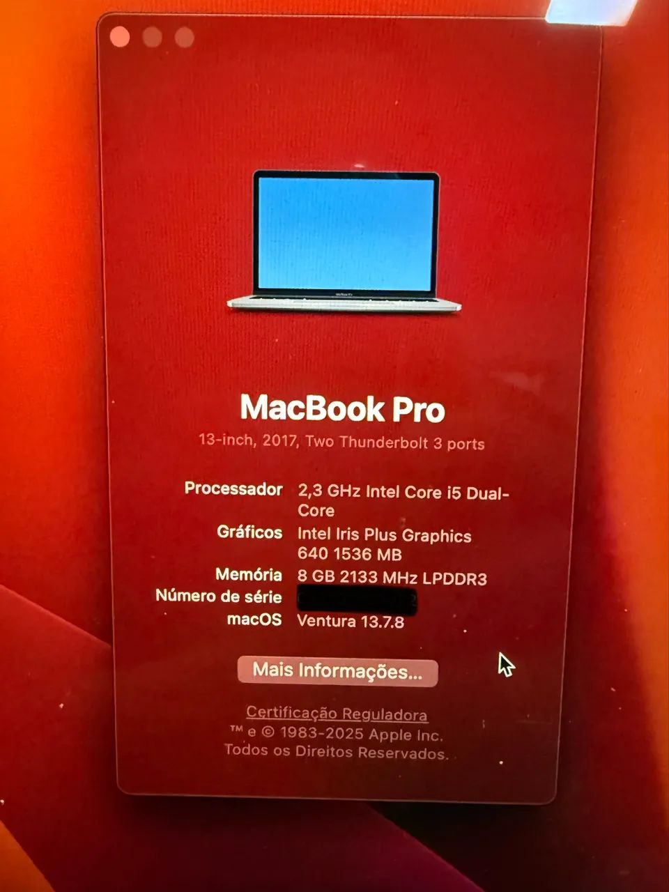 Apple MacBook Pro 13 2017 i5 8gb 128gb - LOJA FISICA - Notebooks