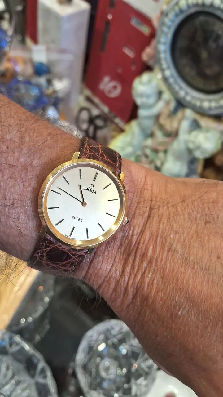 Relógio Omega De Ville com caixa dourada e pulseira Original  - Foto 2