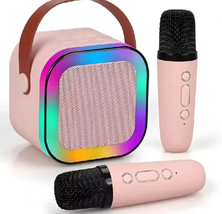 caixa de som Karaoke Com 2 Microfones - Foto 2