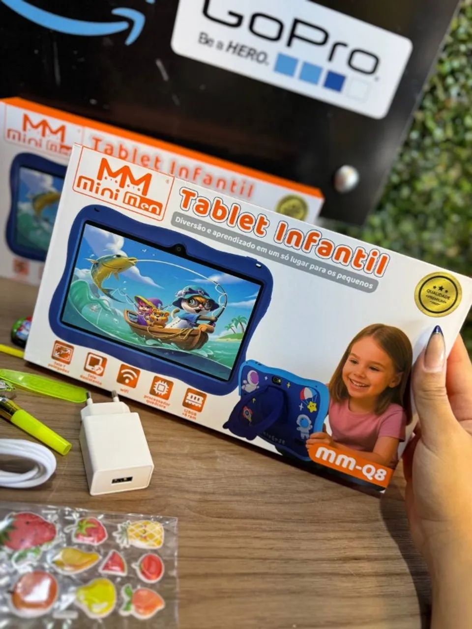 Tablet Infantil Azul Mini Men 128G - PRODUTO NOVO COM GARANTIA - Foto 4